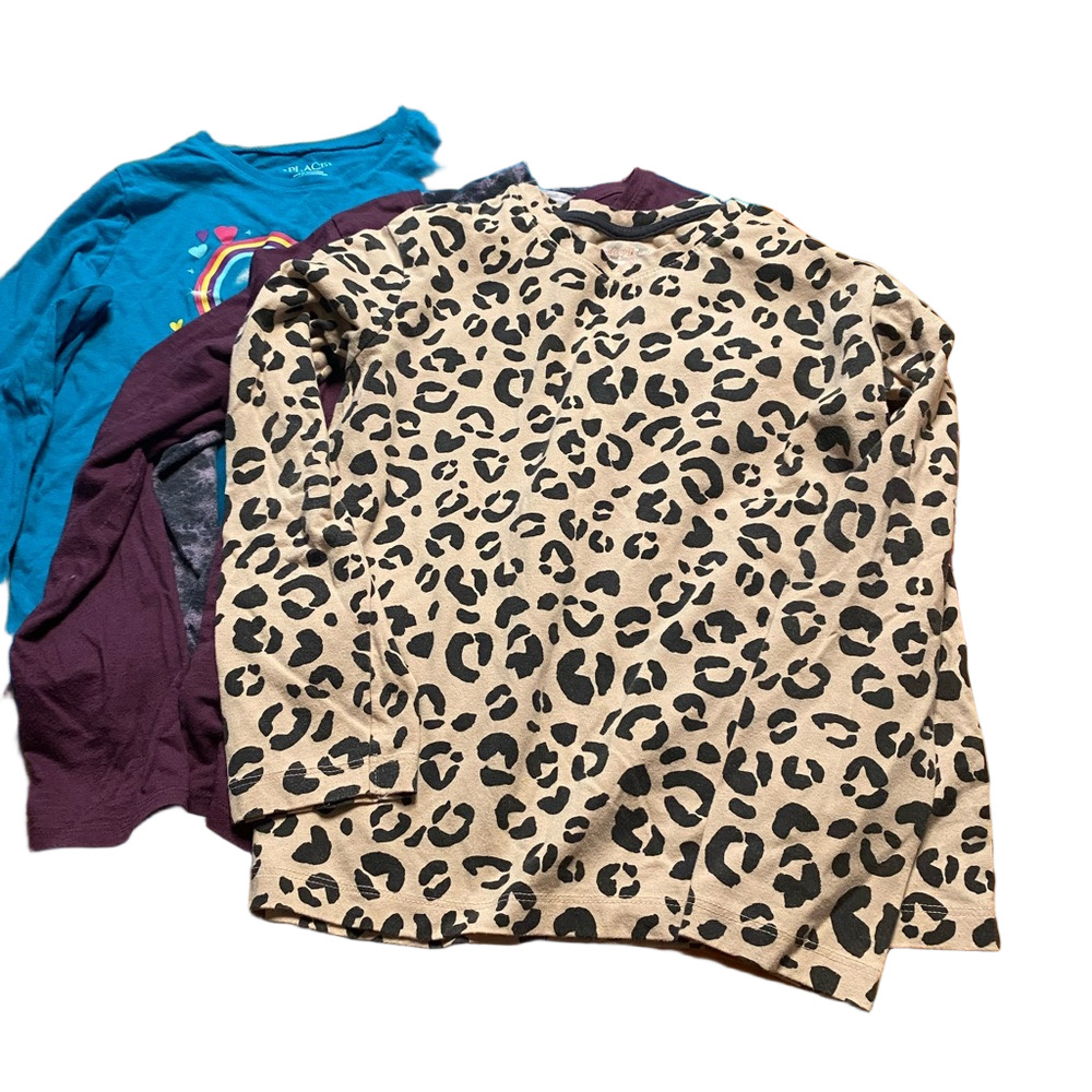 Mixed brand girls long sleeve tops - size L- 6 tops